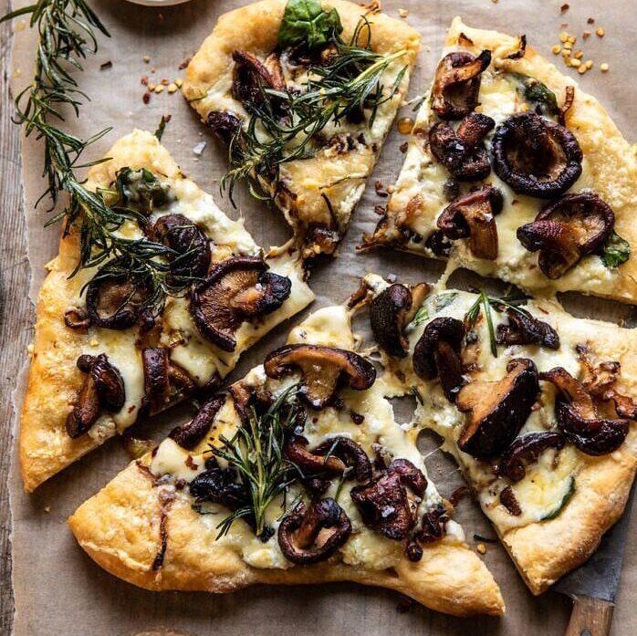 Mushroom + Onion Pizza